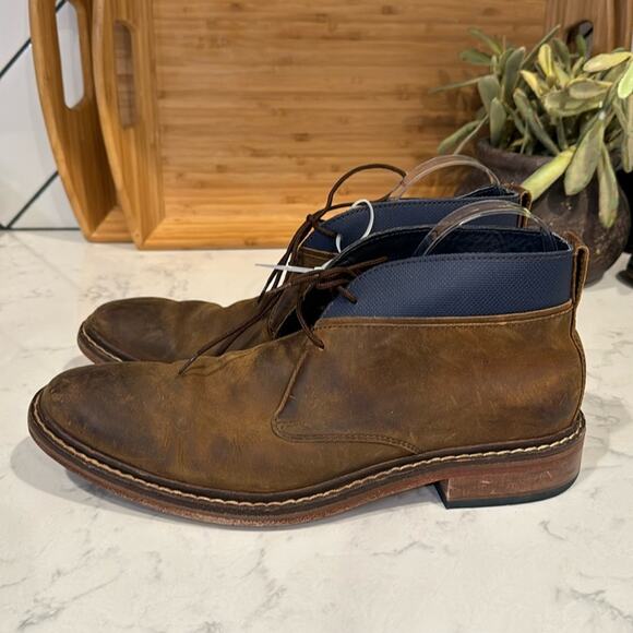 Cole Haan Colton Chukka Brown blue Leather Booties preppy rugged  size 9.5 Cole haan men chukka - Gem main image 2